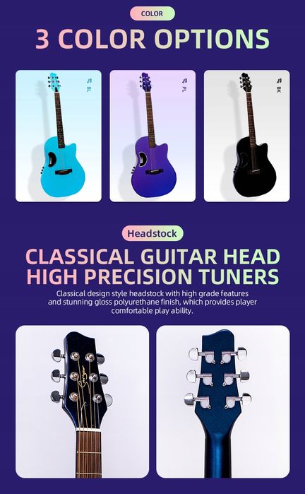 Gitara Elektroakustyczna - Niebieska