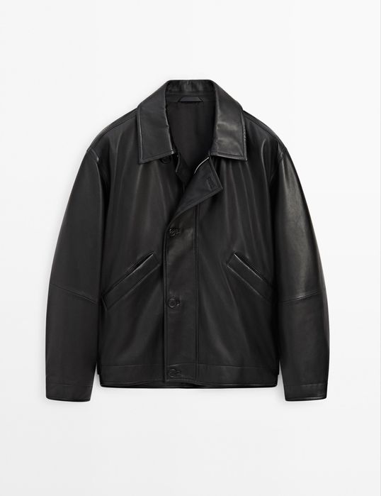 Skórzana kurtka. 100% skóra naturalna. Rozmiar XL. Massimo Dutti.