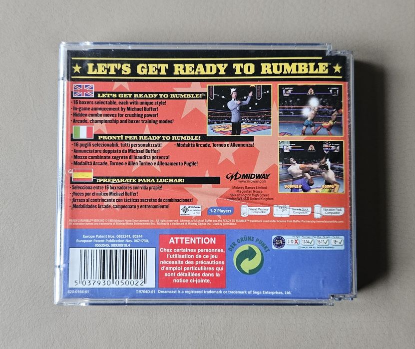 Dreamcast Ready 2 Rumble R2R sega