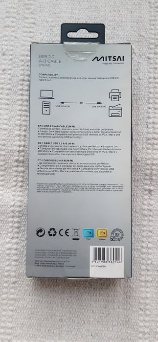 Mitsai Usb 2.0 Cabo