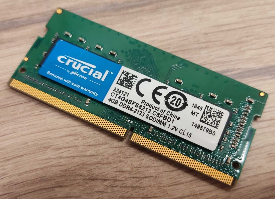 PAMIĘĆ RAM DDR4 4GB CRUCIAL Micron PC4-2133 ~ 2133MHz CL15 1.2V do laptopa