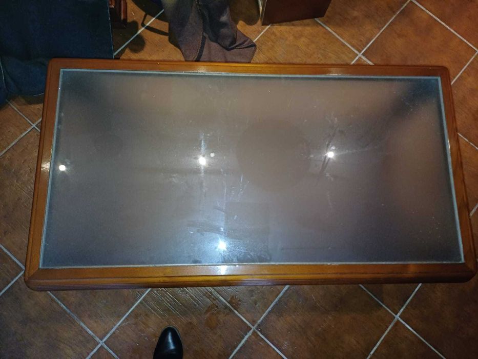 Mesa vidro escritório ou sala