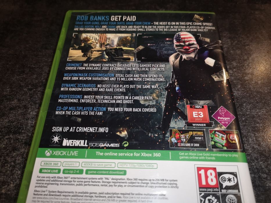 Payday 2 XBOX 360 gra (stan bdb) gwarancja Sklep Ursus