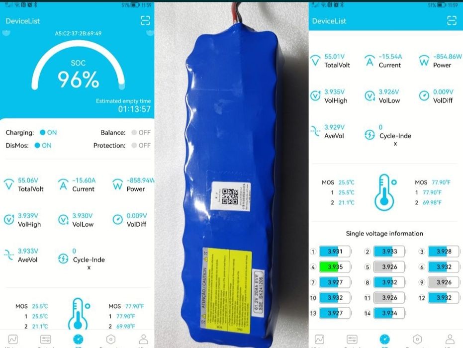 Baterias Lítio LiFePO4 armazenamento solar caravanas veículos 12V 24V 48V 60V 72V