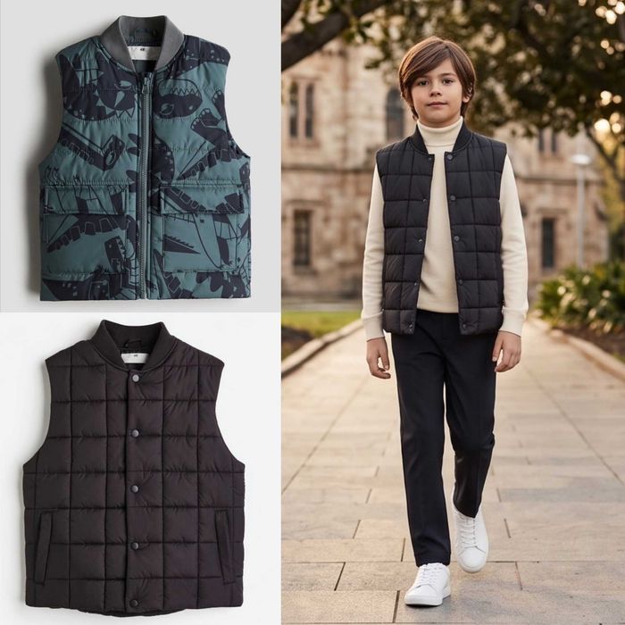 Знижка !-Жилет чорний і діно h&m юніори ріст 122-128 ,  146-152 і  170 см
