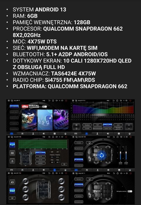 Markowe radio android  PROJACK  A600  6/128 GB - cena sklepowa 1499 zł