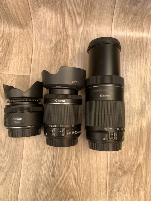 Canon 700d +3 обʼєктиви +купа аксесуарів продаж або обмін