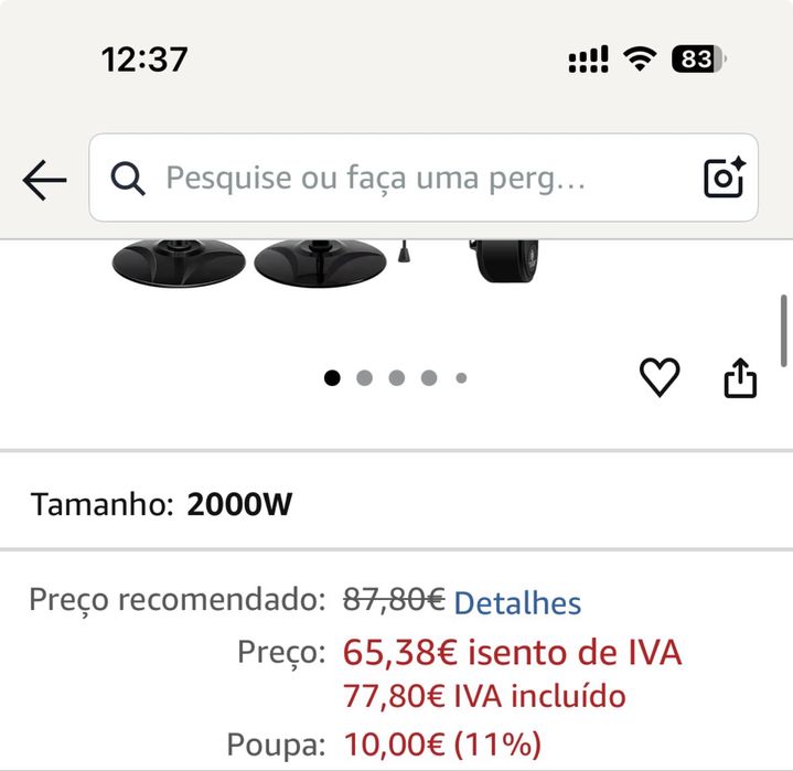 2 Aquecedores Eletricos Exterior - Kesser 2000W