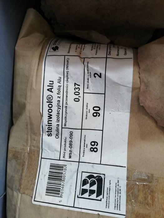 Wełna/Otulina izolacyjna do rur/instalacji technicznych Steinwool Alu
