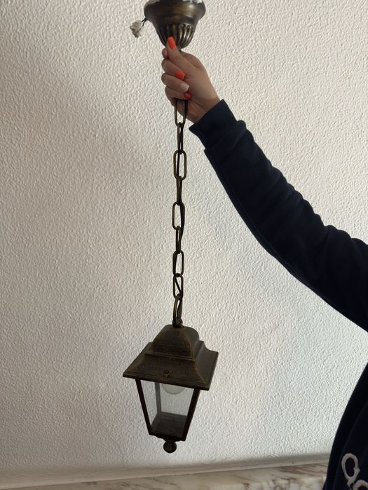 Par de candeias vintage em latão com vidro