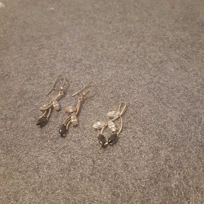 Komplet biżuterii cyrkonia kolczyki zawieszka nowe