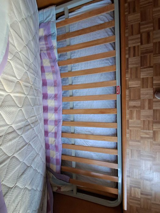 Cama dupla de solteiro "Lit Bateau" em madeira maciça cerejeira