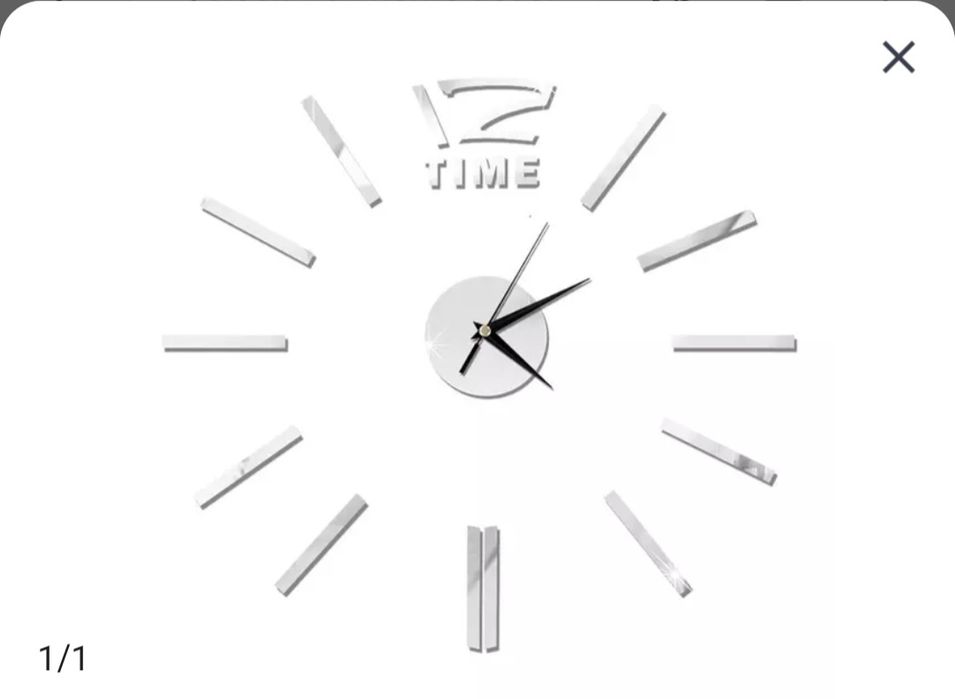 Zegar ścienny naklejany lustrzany nowy