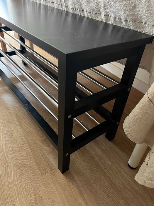 Banco IKEA com sapateira - Preto - Como novo