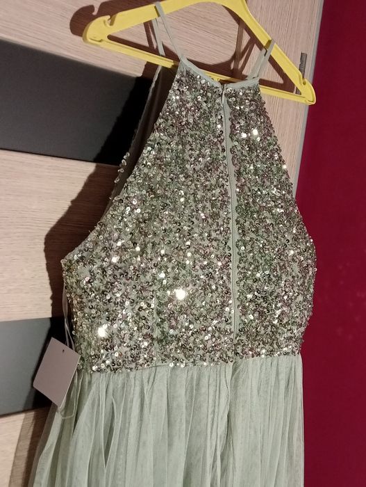 sukienka Andrzejki Sylwester cekiny tiul Maya de luxe