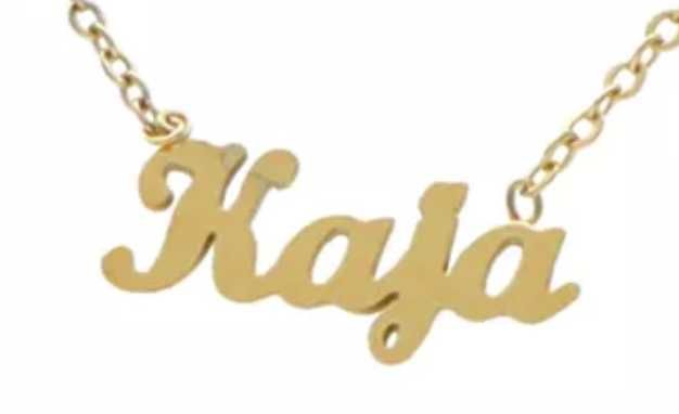 Nowa Złota Celebrytka Stal Chirurgiczna 316L Imię Kaja