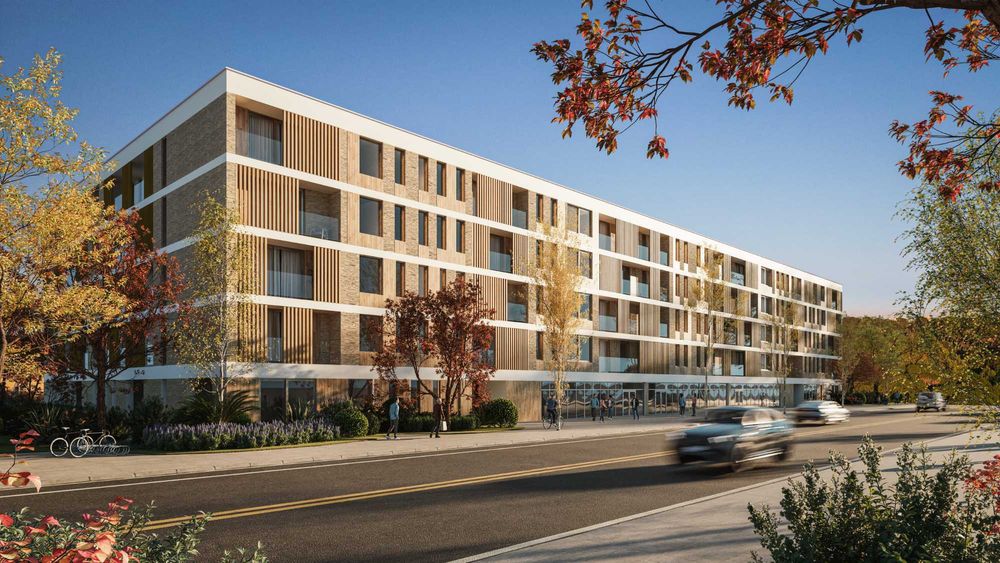 Terreno com projecto residencial de 74 apartamentos na Marinha Grande