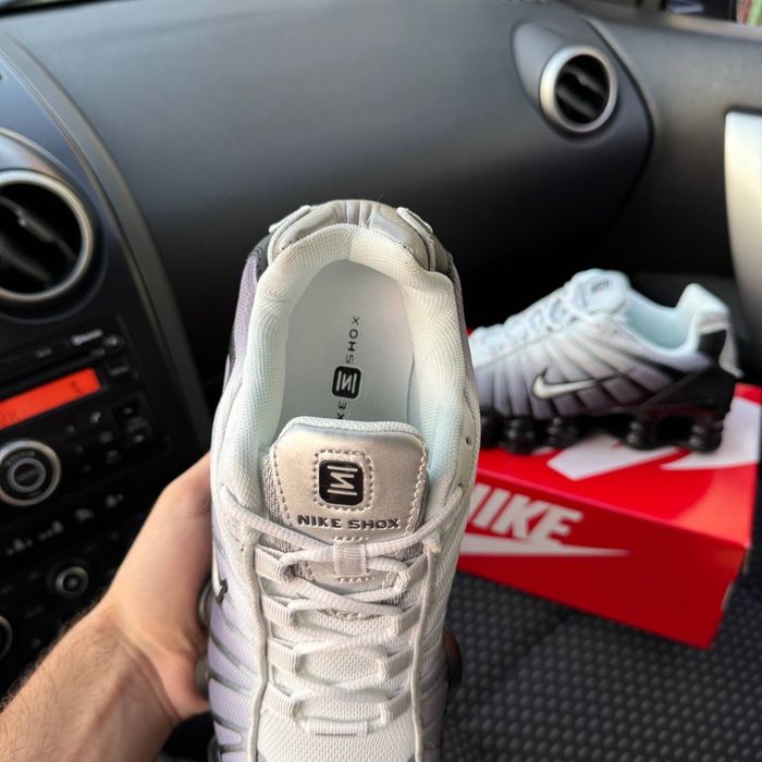 Чоловічі кросівки найк шокс чорно білі Nike Shox TL Black Grey white