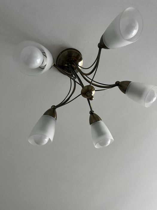 Candeeiro de tecto de sala com 5 e 3 lampadas incluidas