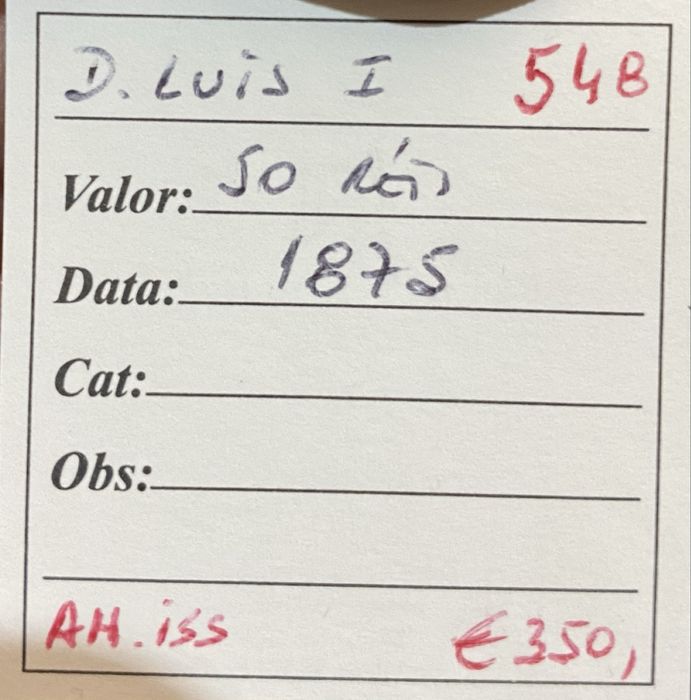 Moeda 548 - 50 Reis D. LUIS 1875