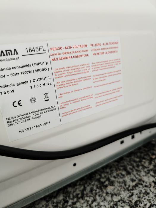 Microondas com 2 anos