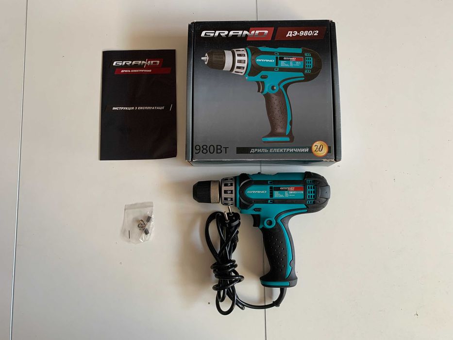Дрель электрическая GRAND ДЭ-980/2 новая