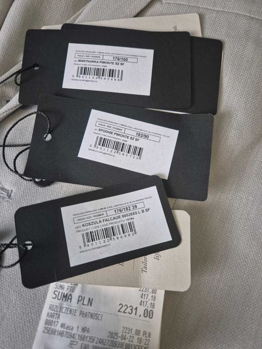 Garnitur męski Szary Borgio