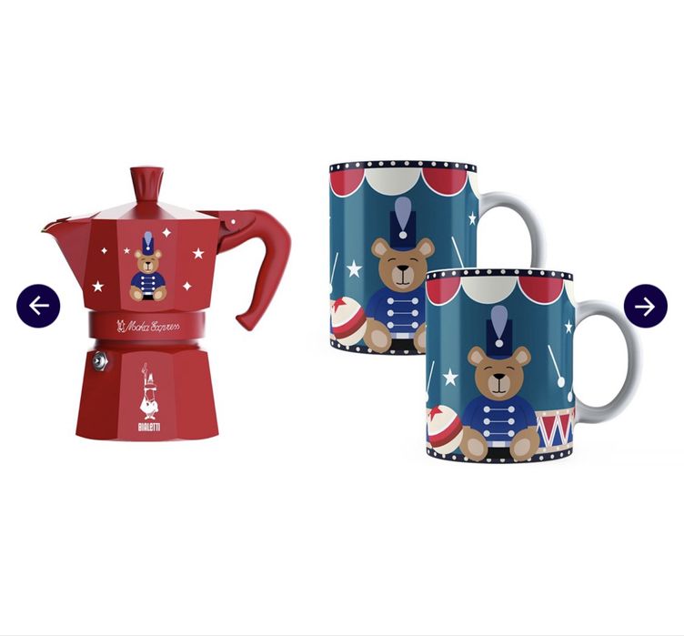 Zestaw kawiarka plus kubki