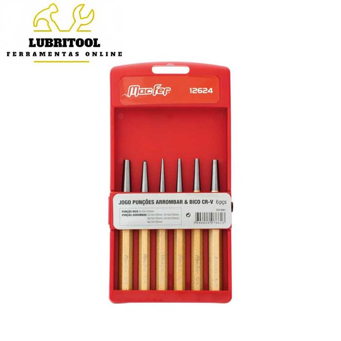 Jogo 6Pcs Punções Arrombar e Bico 0061.076 | NOVOS
