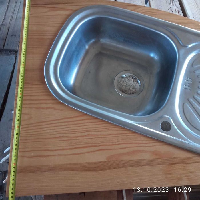 Мийка кухонна з кутовою столешнею