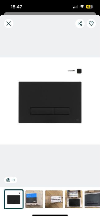 Placa de comando autoclismo GLAM OLI 139187 - NOVO