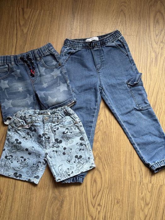 Джинси , джинсові шорти мікі на хлопчика zara next 3-4 роки , джинсові штани zara на резинках 4-5 р 110 розсір,