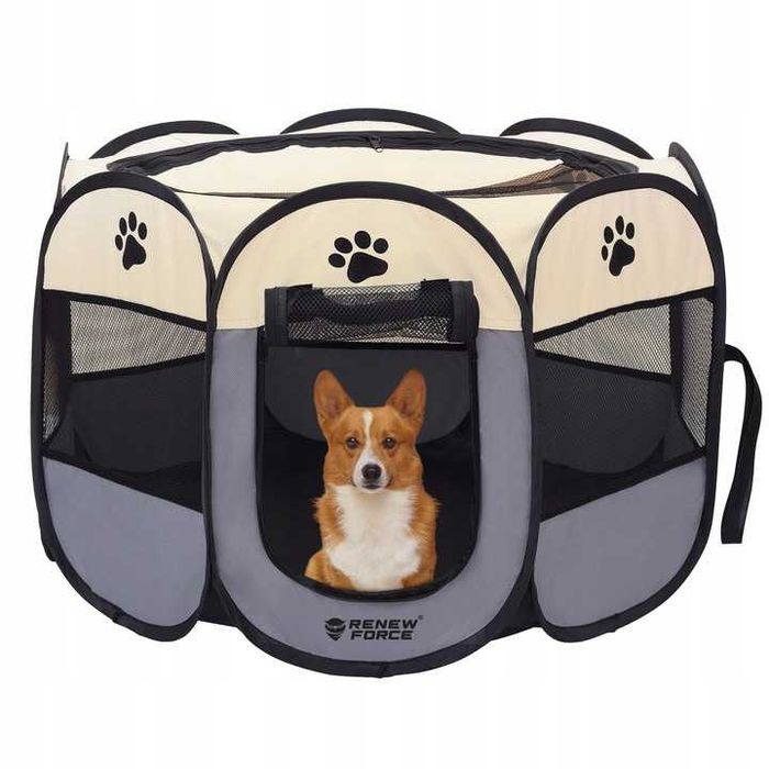 Kojec do domu dla psa kota królika XL 90x90cm składany