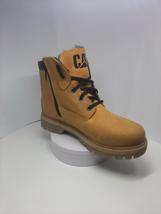 Зимові черевики CAT Caterpillar жовті (гірчичні) 35-39