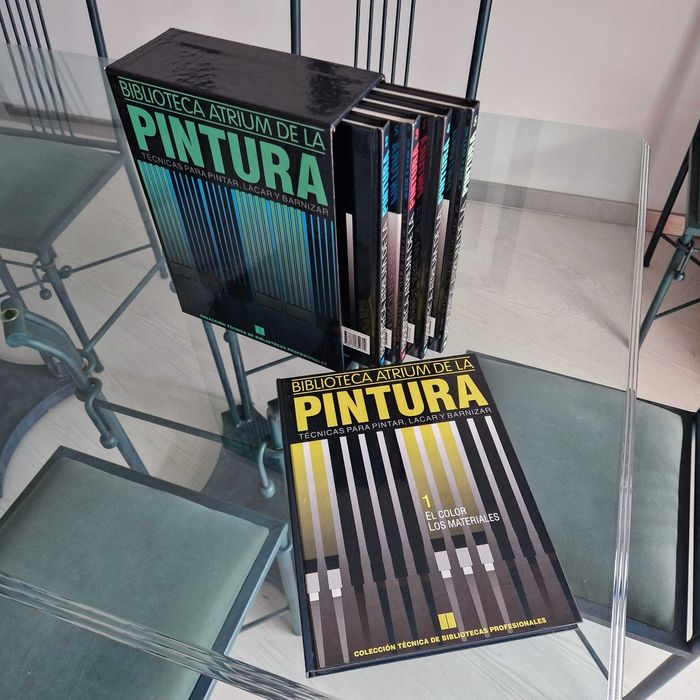 Biblioteca Atrium de la Pintura - Técnicas para Pintar, Lacar y Barnizar - 5 Volumes Completos c/ Caixa (Espanhol)
