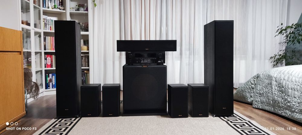 Kino Domowego 7.1 (Dolby Atmos) Klipsch Reference, Denon AVR-X1