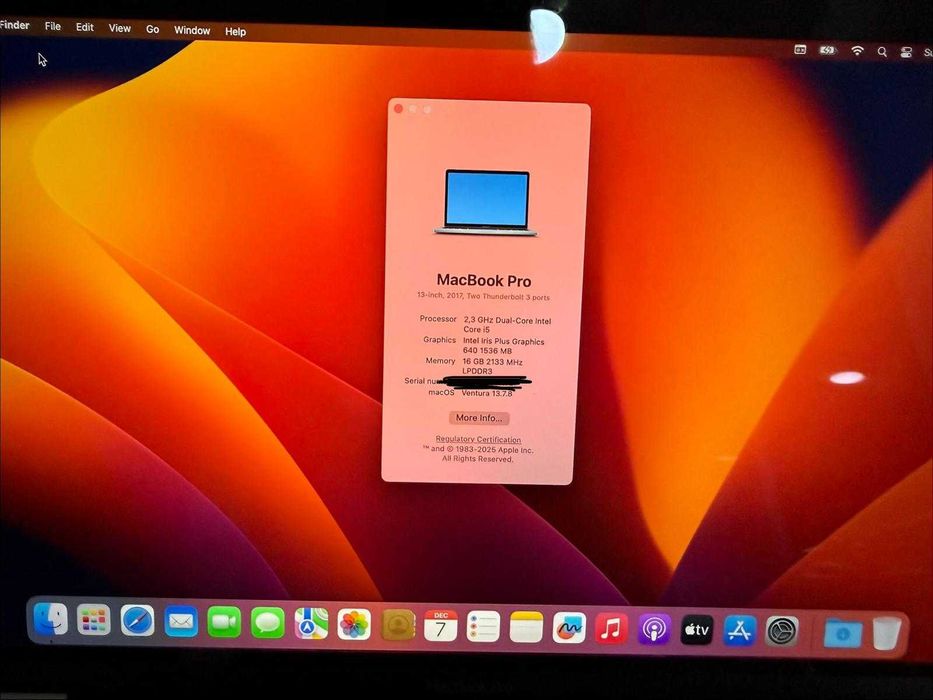 Macbook Pro 13.3" A1708