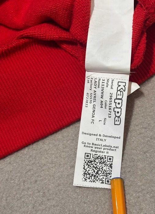 Bluza z kapturem Genoa CFC 2021/2022 Kappa roz. L