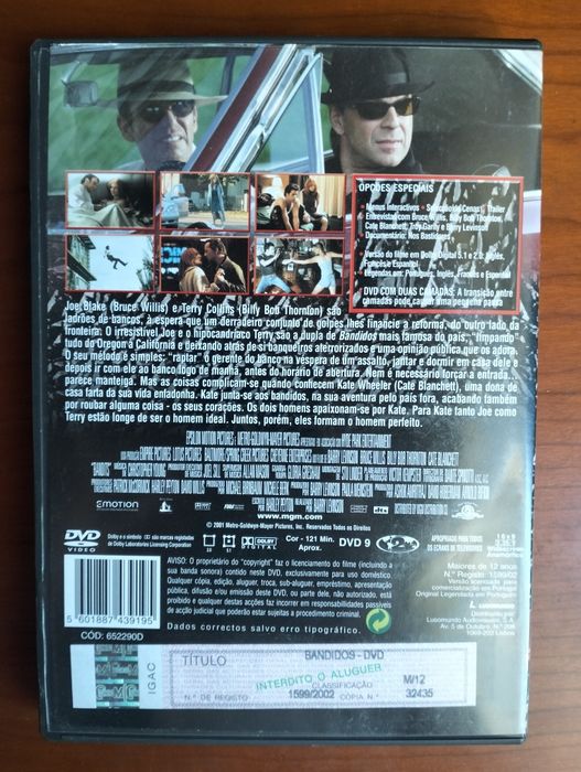 DVD Bandidos (Bruce Willis)