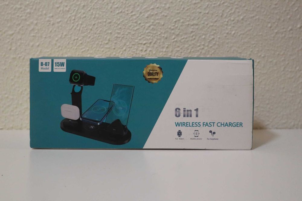 Base carregamento 6 em 1 c/ carregamento wireless