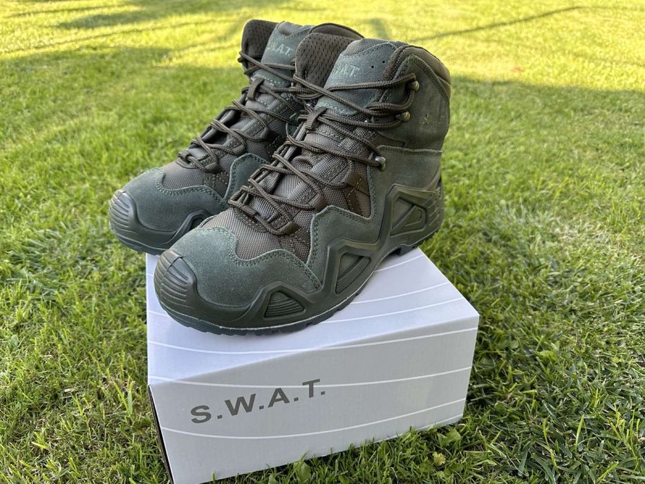 Берці SWAT WaterProof р40-46, ботінки трекінгові тактичні олива (хакі) чоловічі
