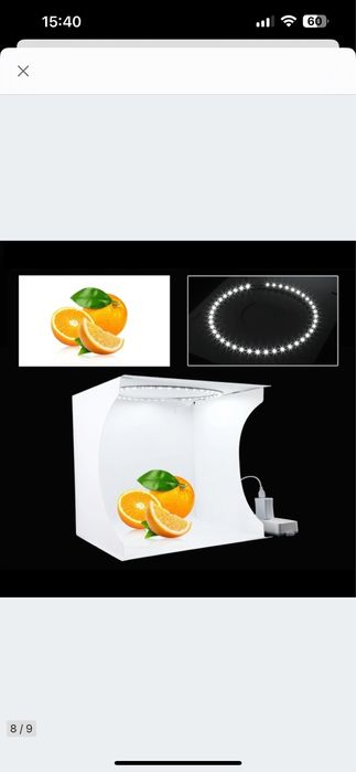 Puluz namiot bezcieniowy 2x led