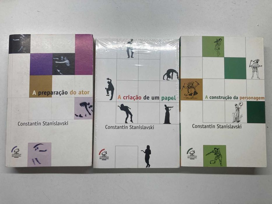 3 Livros de Constantin Stanislavski (A Preparação do Actor + A Criação de um Papel + A Construção da Personagem)