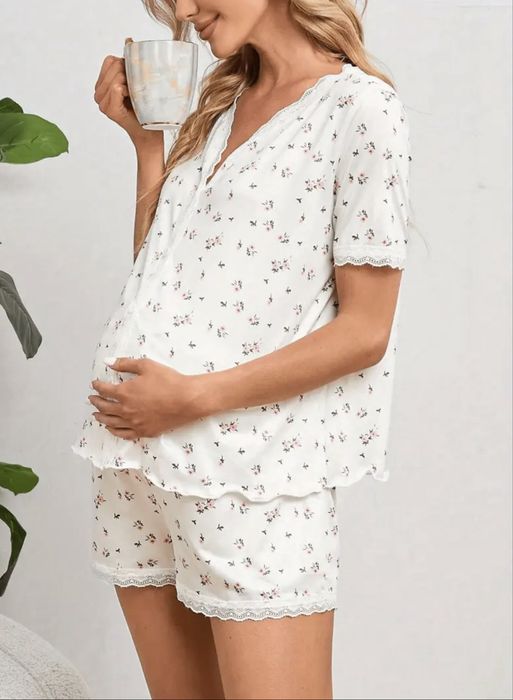 Піжама для вагітних шорти кофта футболка сорочка вагітність М Л