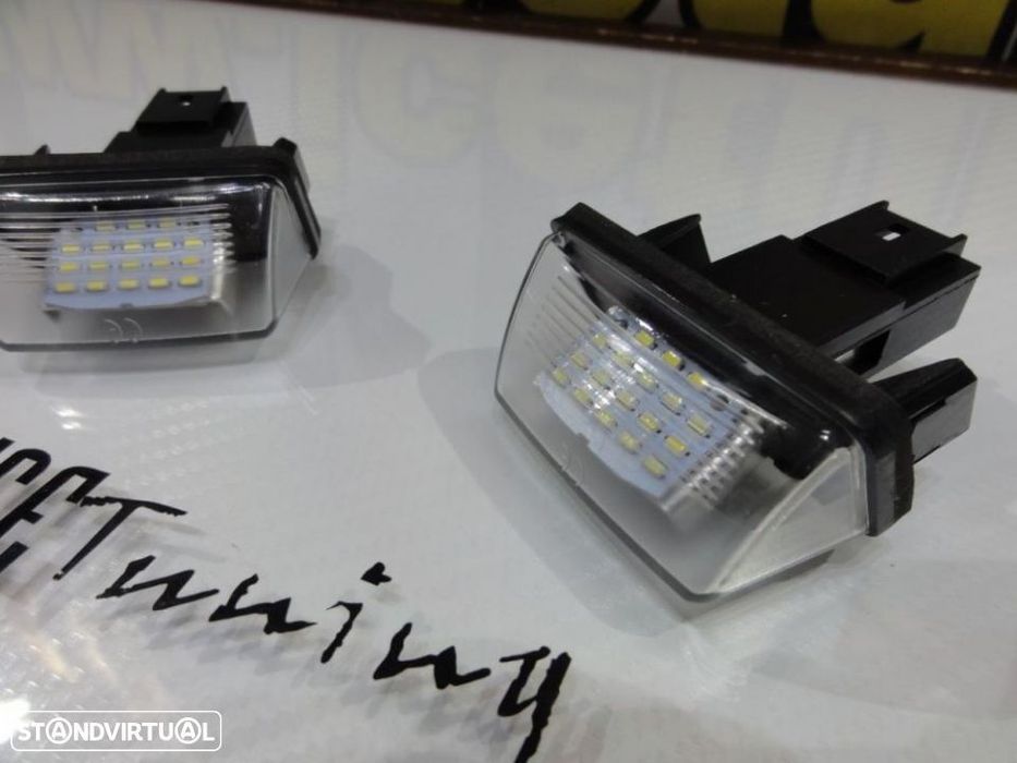 Suporte De Lâmpada De Matrícula Com Led Branco Para Peugeot 206, 206+, 207, 407, 406, 306, 307, 308, Partner B9/M49/M59 3/5-drs, 406 4/5-drs, 407