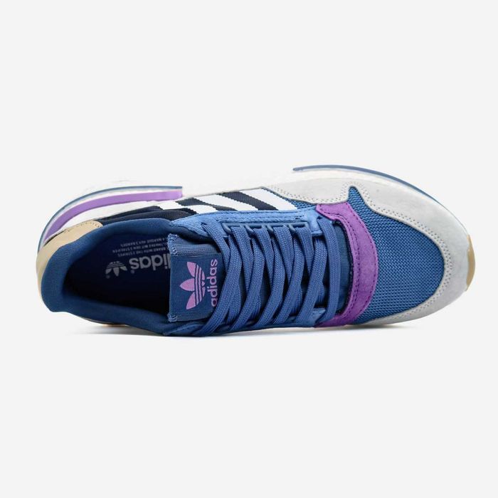 Мужские кроссовки Adidas ZX 500 'Blue, Purple, Grey' Размеры 41-45