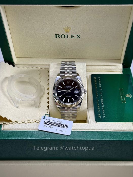 Годинник  Rolex Datejust 41 Black Dial Jubilee Ролекс