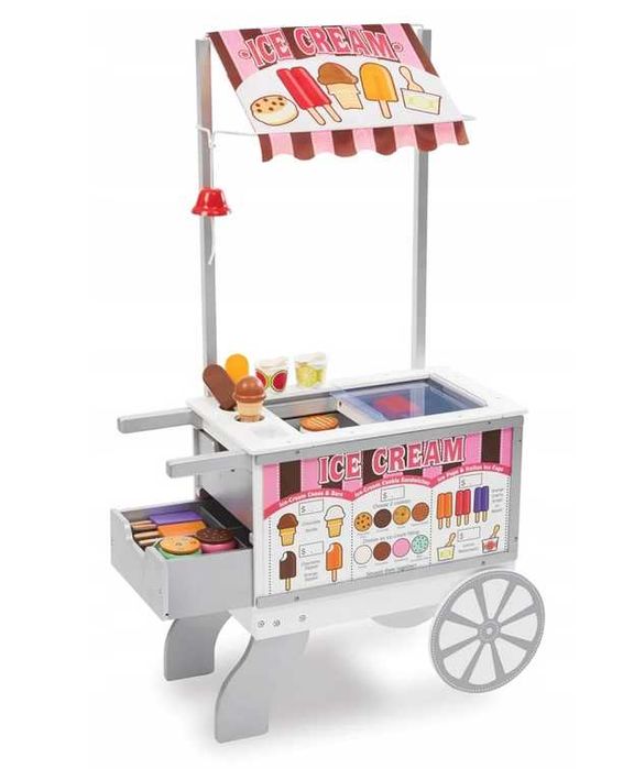 Melissa&Doug Drewniany Wózek 19350 lodziarnia kawiarnia 2w1 A3