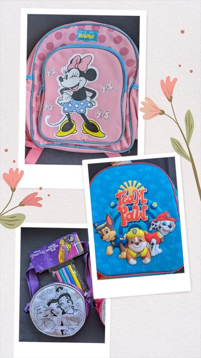Рюкзаки 3d Щенячий патруль, Эльза пеналы, тетради