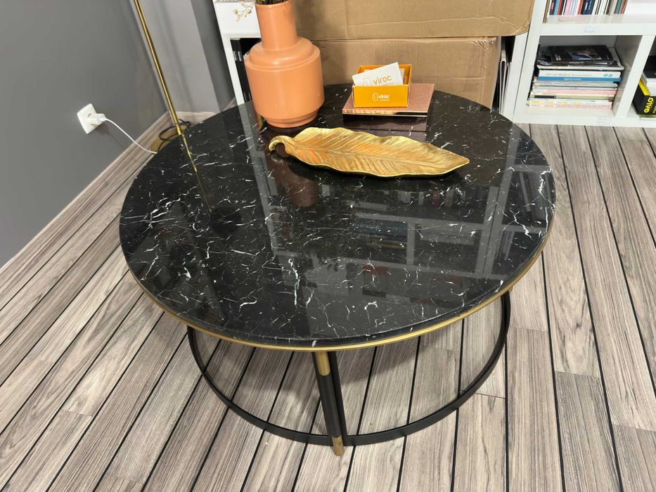 Mesa de centro em Mármore Preto